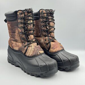 Ranger Hunting Boots Men 10 Brown Camo Rubber Wool Insulated Waterproof
